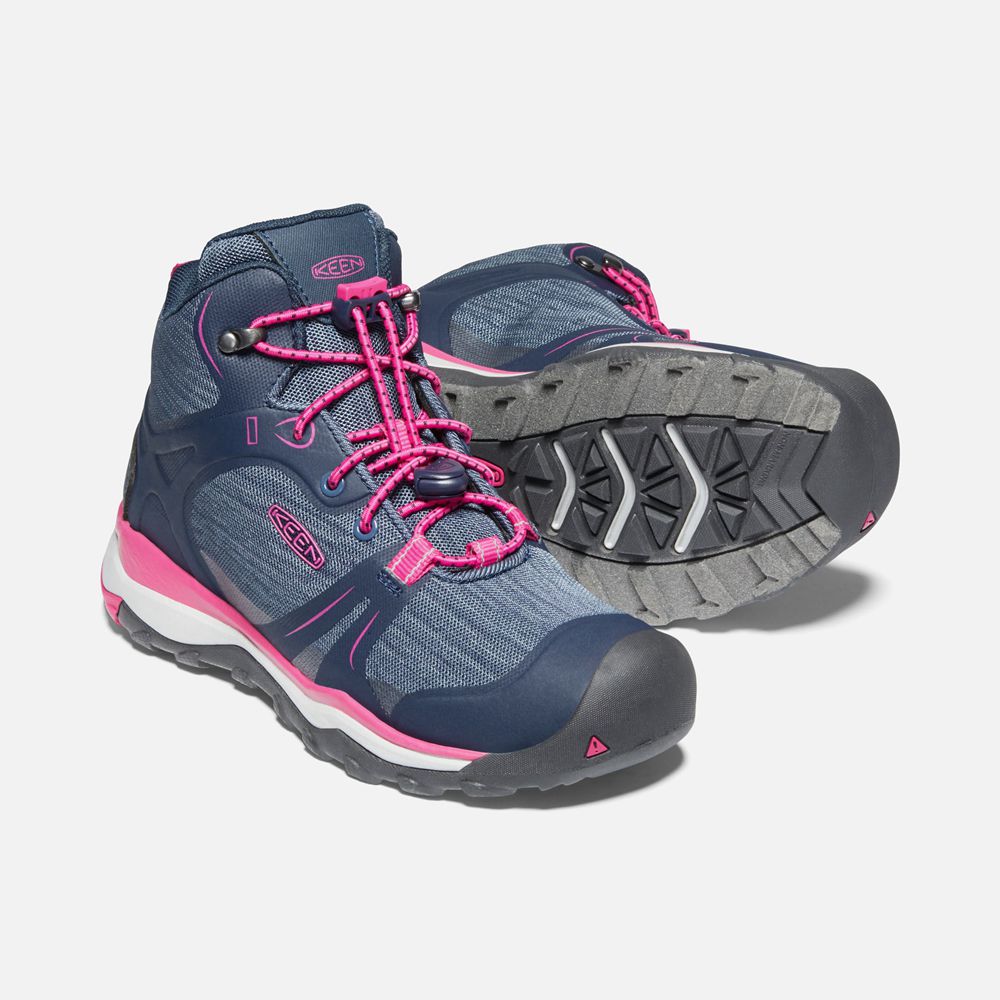 Botas de Seguridad Keen Mexico Negros/Rosas - Niños Terradora Ii Waterproof - SD0935146